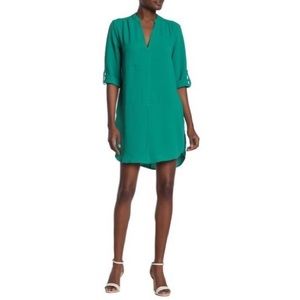 Lush Teal roll sleeve Tunic